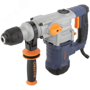 MAX-PRO Перфоратор демонтажный SDS-Plus 1200 Вт, 880 об/мин, 4.5 Дж, 3 режима, антивибрационная ручка, набор зубил 85091