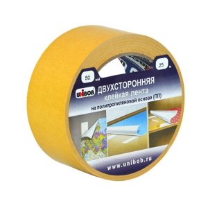 Unibob Лента клейкая двухсторонняя 50 мм х 10 м